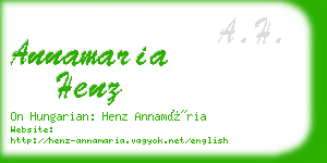 annamaria henz business card